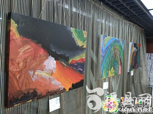 陈昱先的个人作品展。 实习记者 薛宇飞 摄