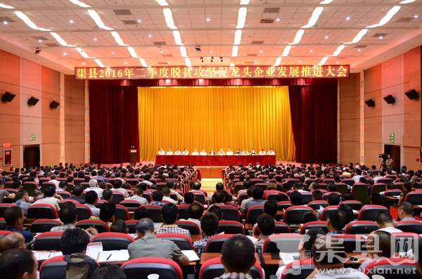 渠县召开2016年二季度脱贫攻坚促龙头企业发展现场推进会