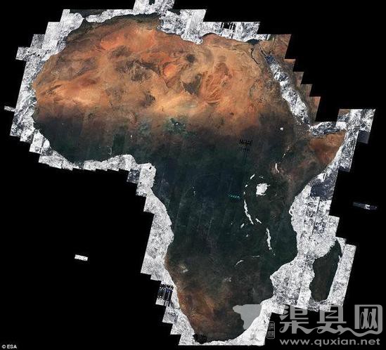 7000多张卫星图像，合成了一张高清非洲大陆地图