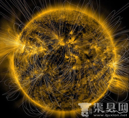 NASA发布太阳磁场惊艳高清大图