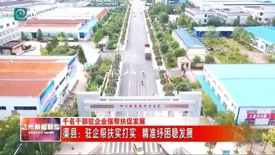 渠县：驻企帮扶实打实 精准纾困稳发展