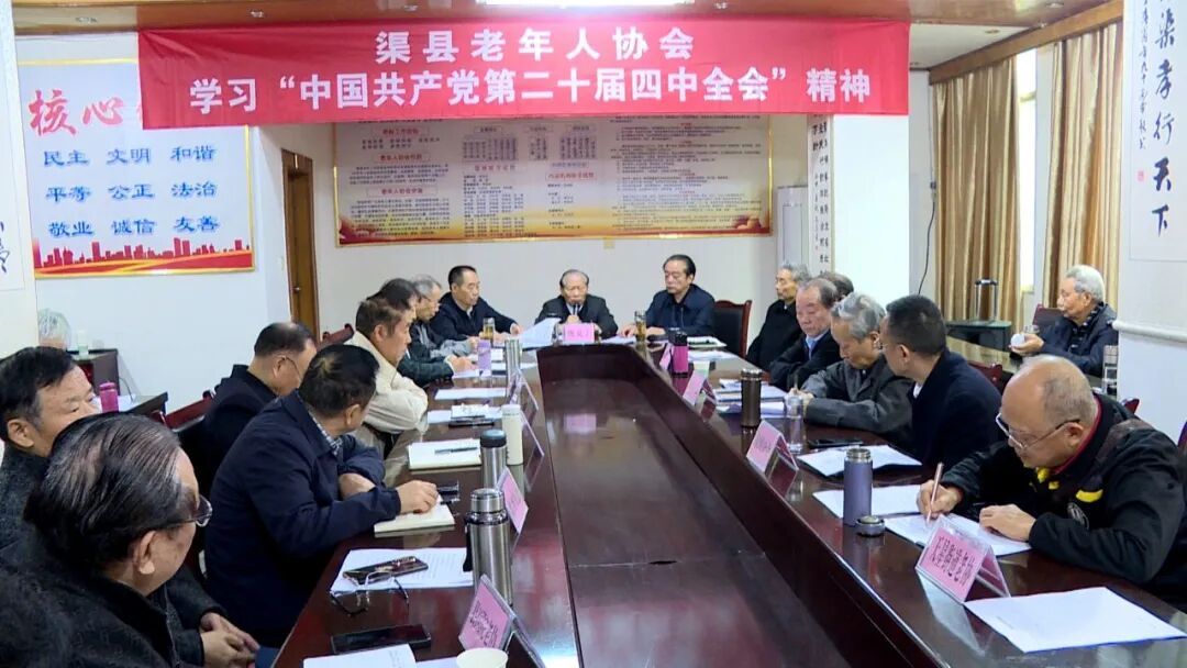 县老年人协会专题学习党的二十届四中全会精神