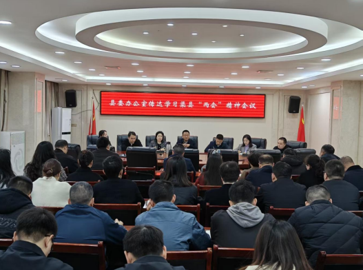 渠县县委办公室召开专题会议传达学习县两会精神
