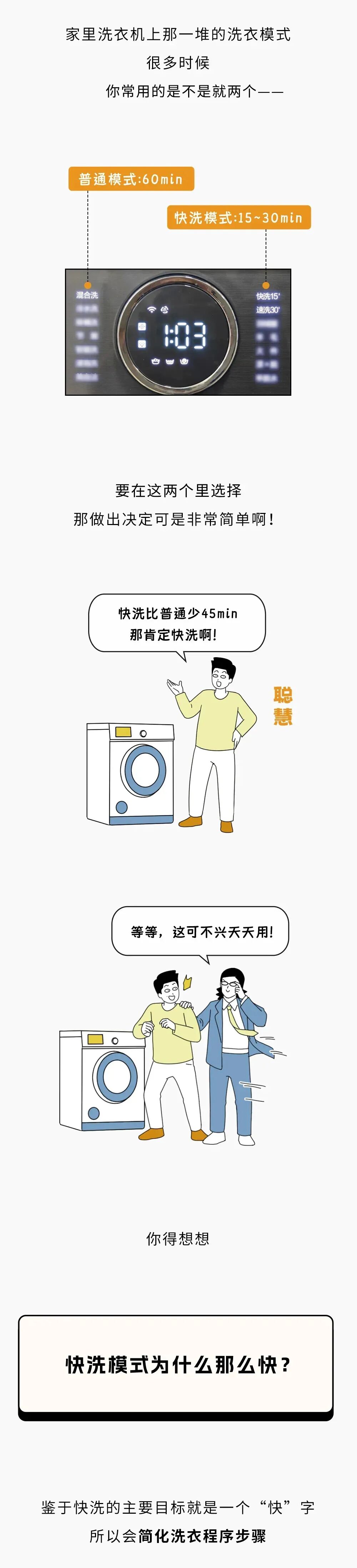 洗衣机快洗模式，不能乱用！