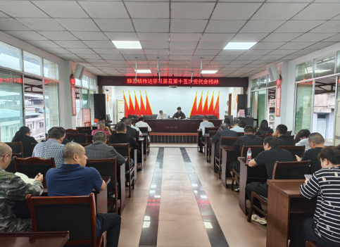 鲜渡镇传达学习县第十五次党代会精神