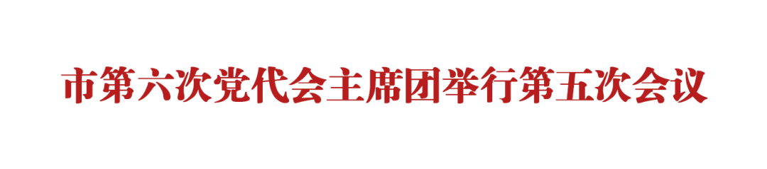 市第六次党代会主席团举行第五次会议